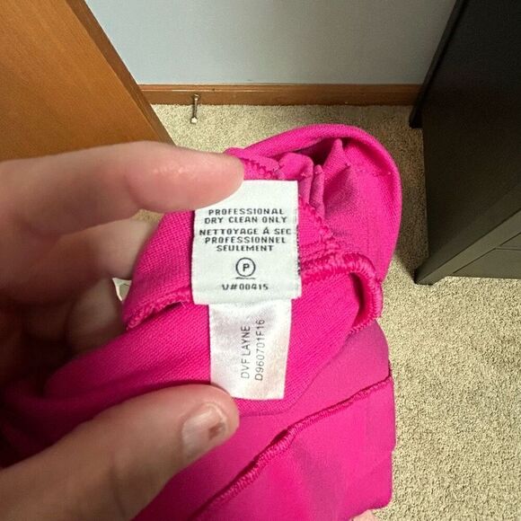 Diane Von Furstenberg‎ Layne draped jersey dress pink size 8 - Picture 15 of 15
